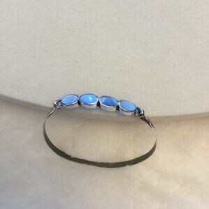 Silver Blue Stones Bracelet